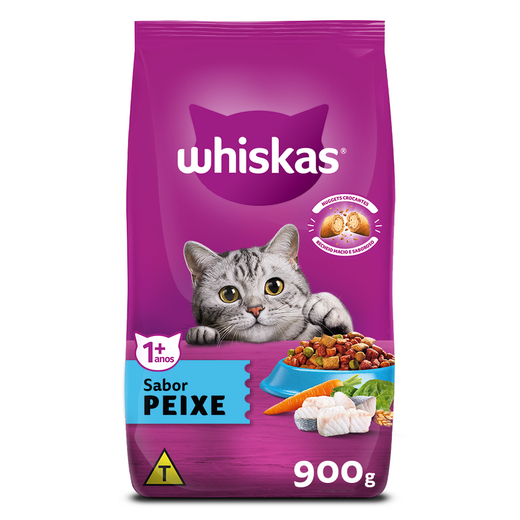 Ração Whiskas Peixe Gatos Adultos 900 g