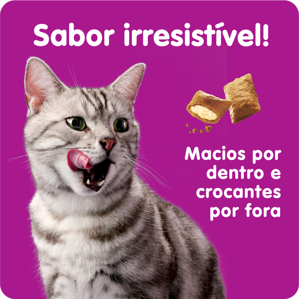 Petisco Whiskas Temptations Anti Bola de Pelo Para Gatos Adultos 40 g 4un