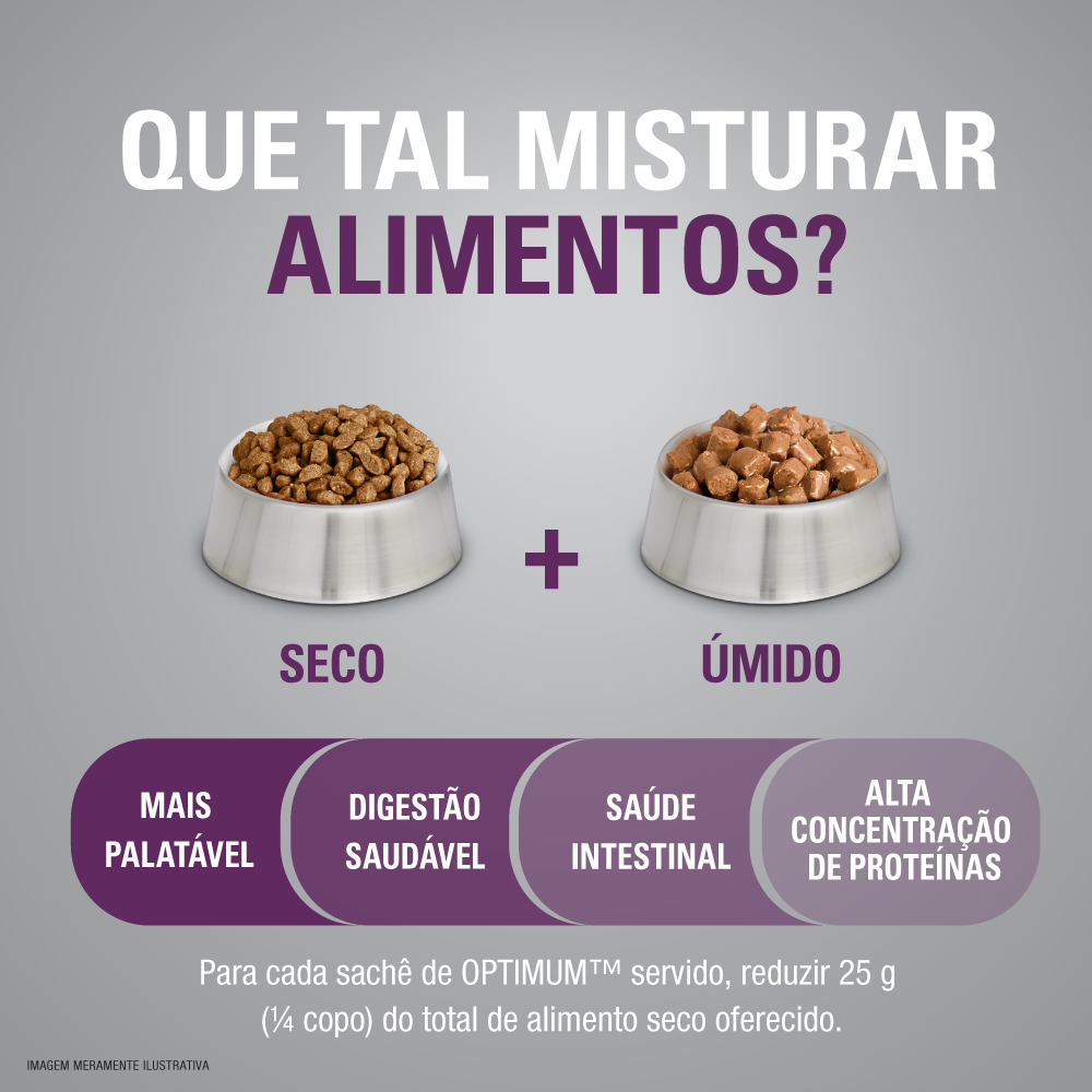 Ração Optimum para Cães Filhotes Raças Pequenas e Minis Sabor Frango e Arroz 1kg