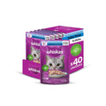 Kit Ração Úmida Whiskas Sachê Peixe ao Molho para Gatos Adultos Castrados 40 Unidades