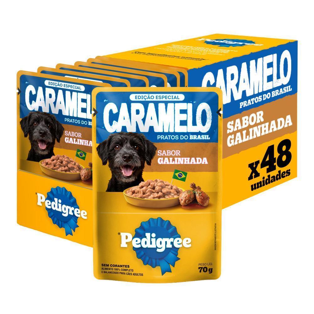 Ração Úmida Pedigree Sachê para Cães Adultos Sabor Galinhada 70g 48un