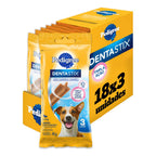 Kit Petisco Pedigree Dentastix Cuidado Oral Para Cães Adultos Raças Pequenas 18 x 3 Unidades