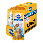 Kit Petisco Pedigree Dentastix Cuidado Oral Para Cães Adultos Raças Grandes 10 x 7 Unidades
