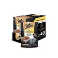 Kit Ração Úmida Sheba Sachê para Gatos Adultos Sabor Frango Assado 40 Unidades