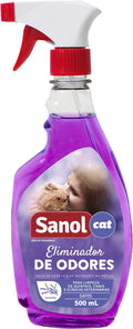 Eliminador de Odor Sanol Cat para Gatos Lavanda Embalagem 500Ml