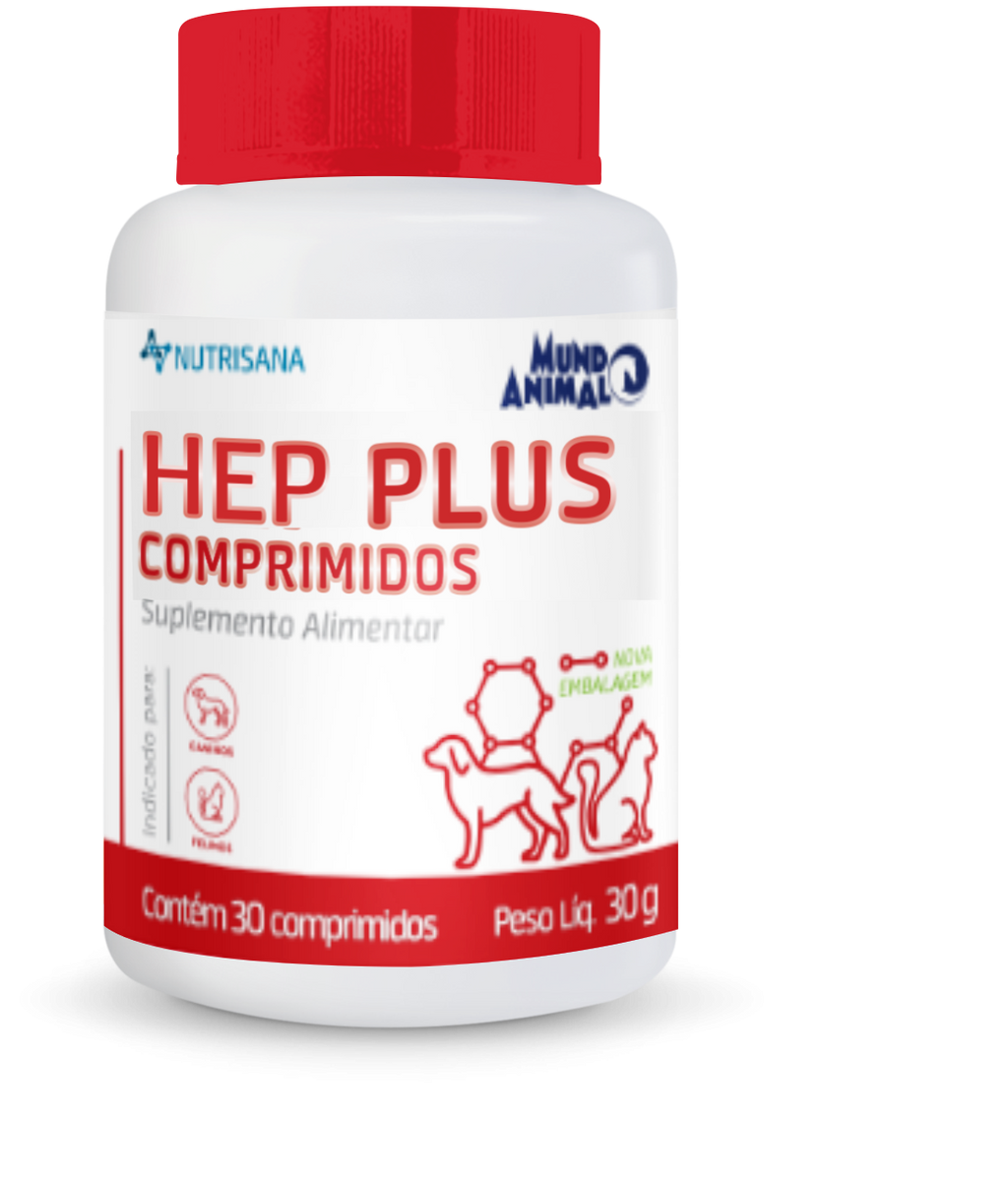 Suplemento Nutrisana Hep Plus para Cães e Gatos 30 Comprimidos