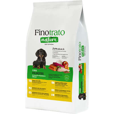 Ração Seca Finotrato Nature para Cães Filhotes Raças Pequenas e Médias - 10,1Kg