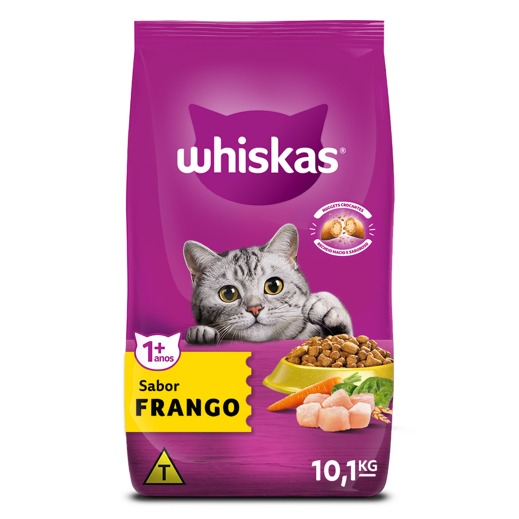 Ração Whiskas Frango Gatos Adultos 10,1 kg