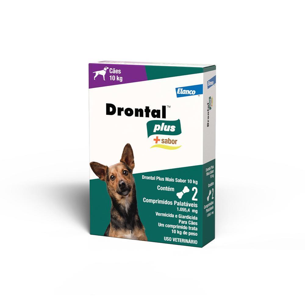 Drontal Plus Mais Sabor 10kg - 2 Comprimidos