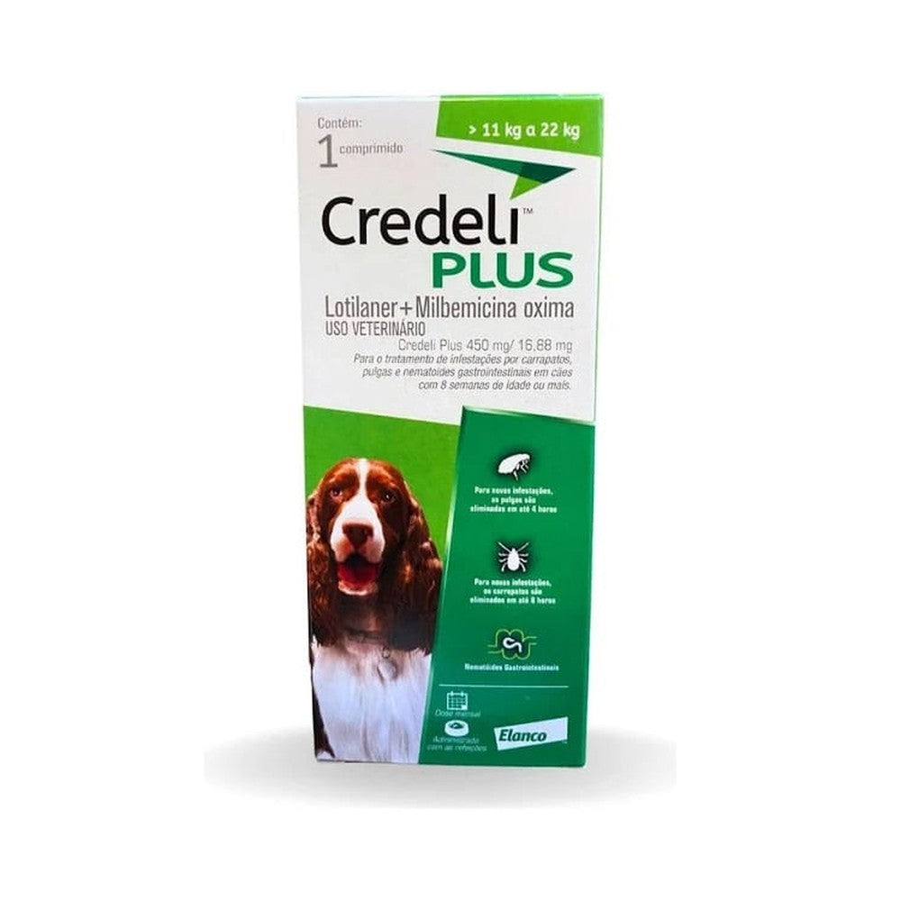 Antipulgas Elanco Credeli Plus para Cães de 11 a 22kg