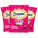 Leve 3 Pague 2! Petisco Dreamies Carne Para Gatos Adultos 40 g
