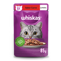 Ração Úmida Whiskas Sachê Carne ao Molho para Gatos Adultos 85g 15un