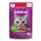 Ração Úmida Whiskas Sachê Carne ao Molho para Gatos Adultos 85g 15un