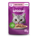 Ração Úmida Whiskas Sachê Salmão ao Molho para Gatos Adultos 15un