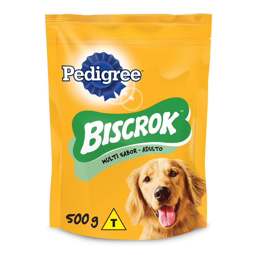 Biscoito Pedigree Biscrok Para Cães Adultos Multi 500g 4un