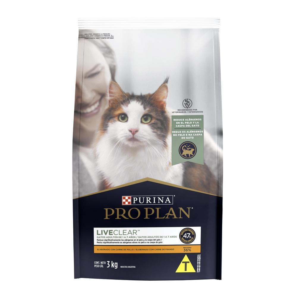 Pro Plan Adulto LiveClear - Redução de Alérgenos 3kg