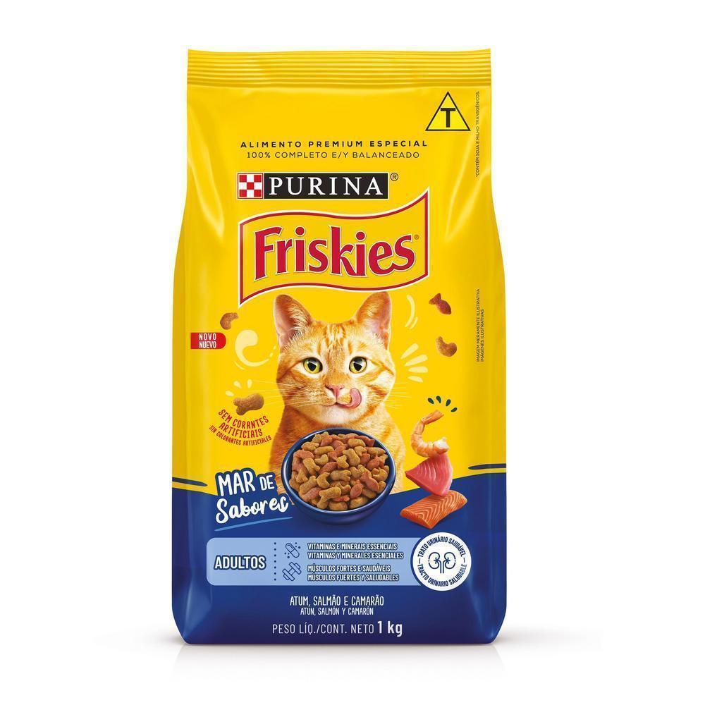 Ração FRISKIES gatos adultos peixes – Mar de sabores 1kg