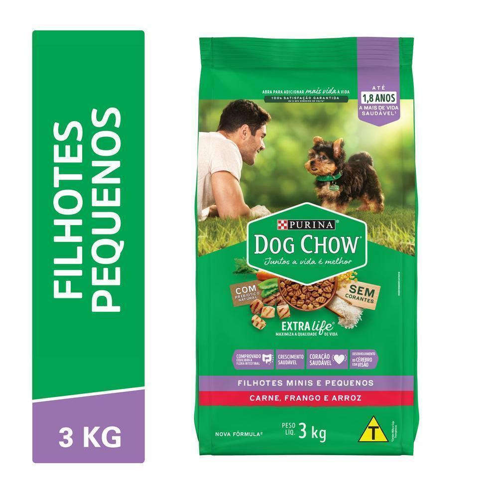 Ração DOG CHOW Extra Life Filhotes Minis e Pequenos 3kg