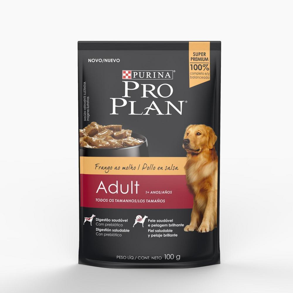 Ração Úmida Pro Plan para Cães Adultos Sachê sabor Frango 100g