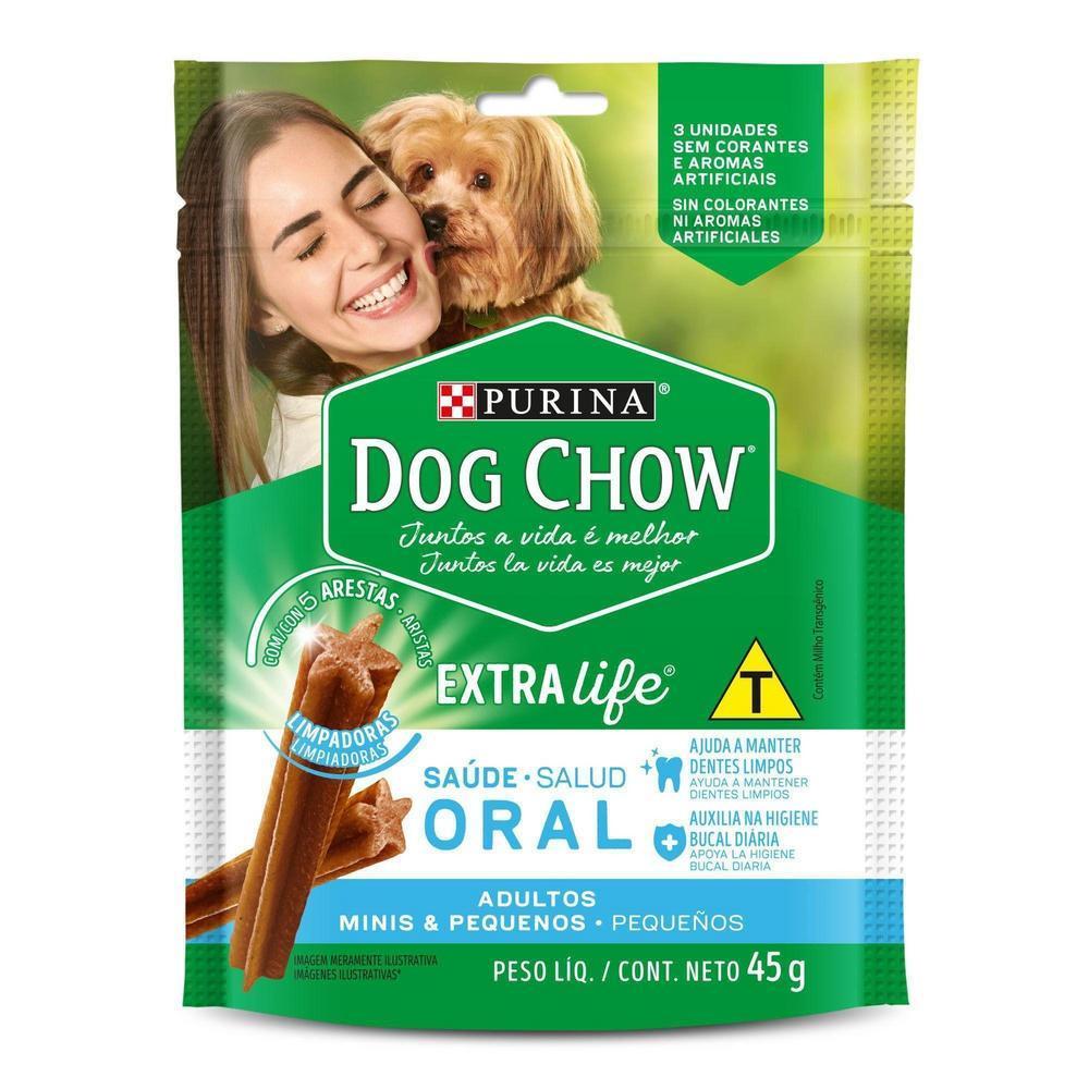 Petisco PURINA DOG CHOW Saúde Oral Cães Adultos Porte Pequeno 45g