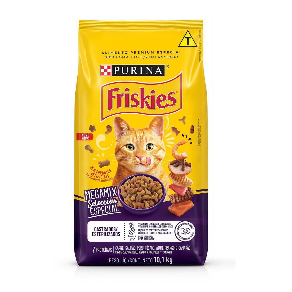 Ração FRISKIES gatos castrados Megamix 10,1kg