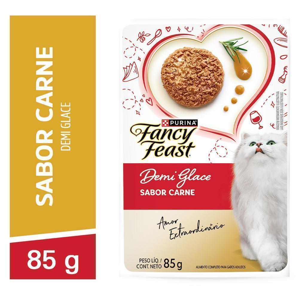 Ração Úmida PURINA® FANCY FEAST® para Gatos Adultos Demi Glace Carne  85g