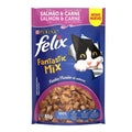 Ração Úmida FELIX Fantastic Mix Salmão e Carne 85g