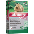 Antipulgas e Carrapatos Advantage Max3 para cães até 4kg 0,4ml - 1 bisnaga