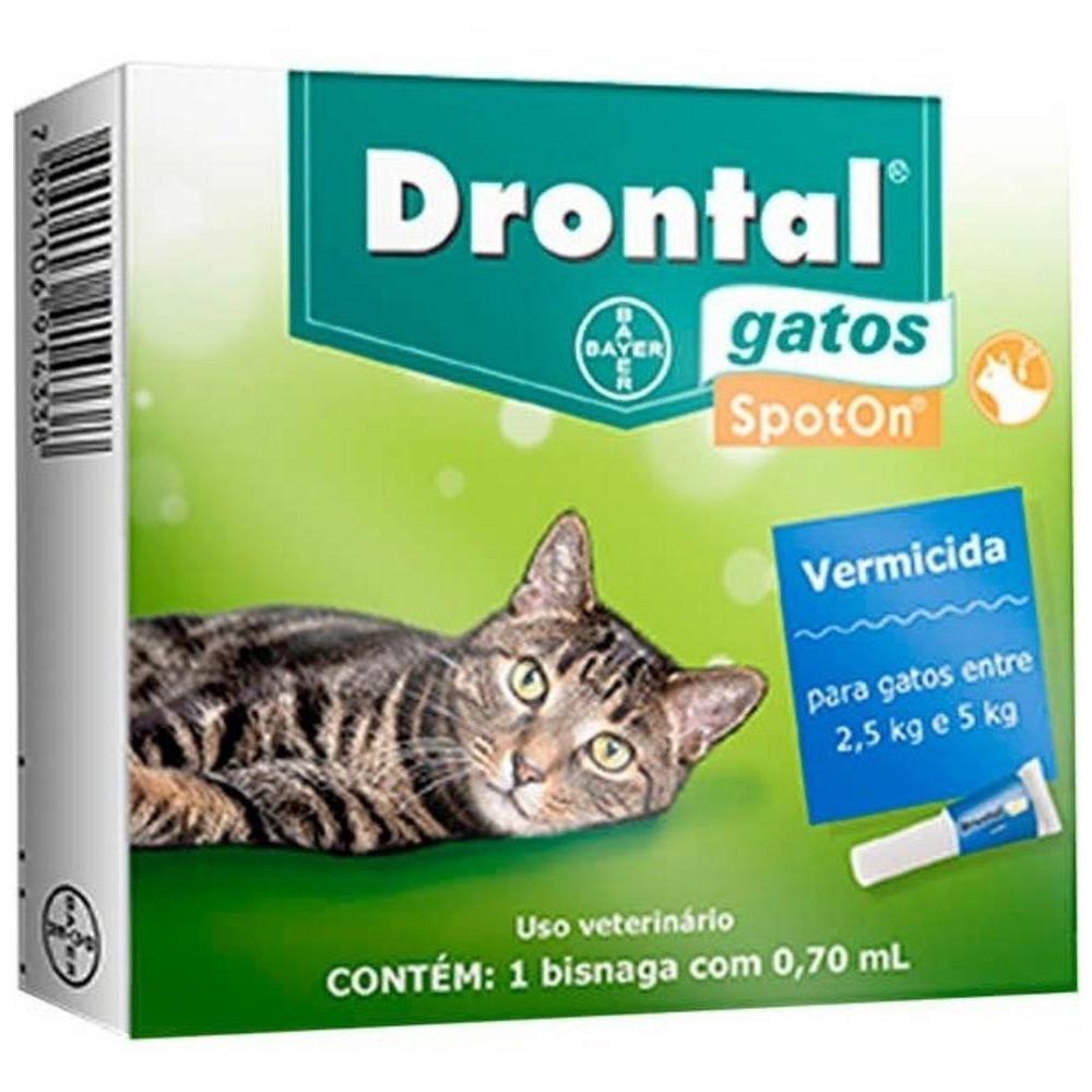 Vermífugo Drontal SpotOn para Gatos de 2,5 Kg a 5 Kg
