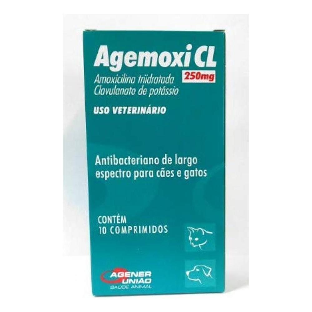 Antibiótico Agener União Agemoxi Cl 250Mg com 10 Comprimidos