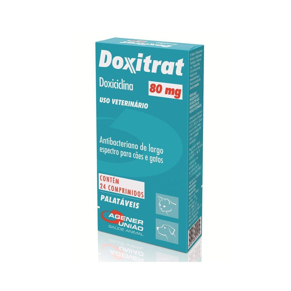 Antibiótico Doxifin Ouro Fino 80mg 24 Comprimidos