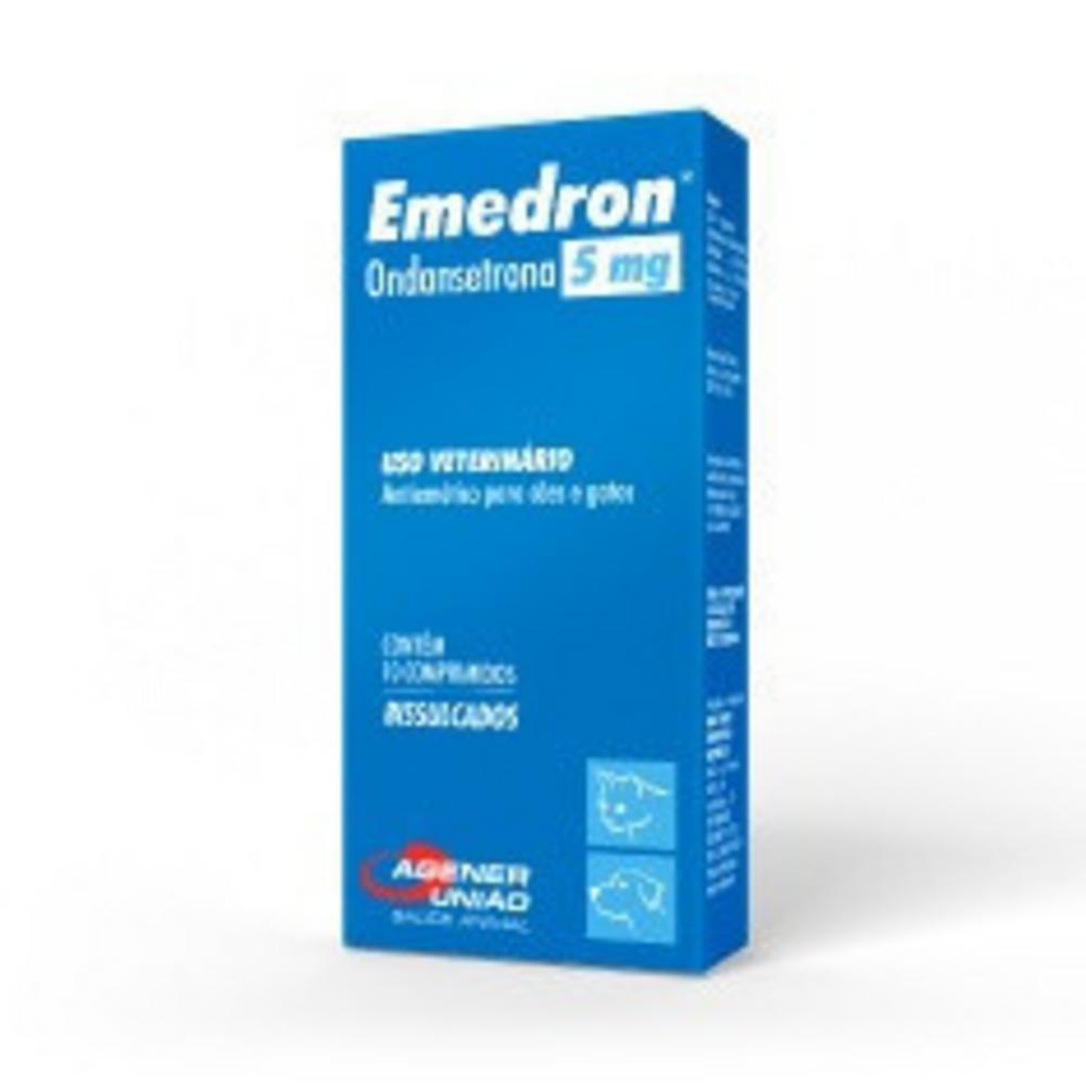 Antiemético Emedron 5mg para Cães e Gatos com 10 Comprimidos