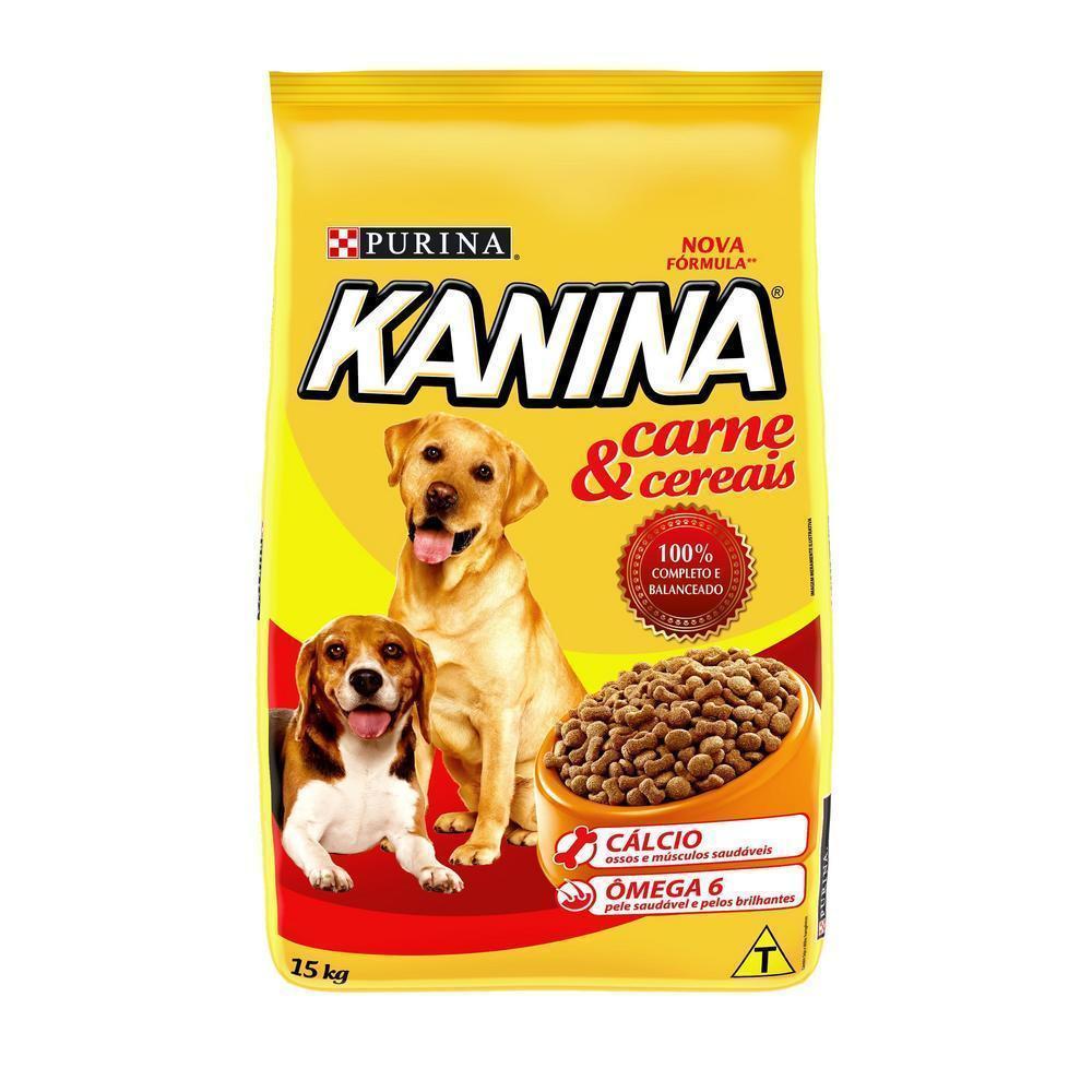 Ração KANINA Cães Adultos Carne e Cereais 15kg