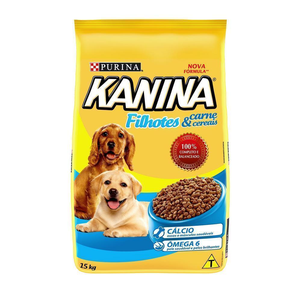 Ração KANINA Cães Filhotes Carne e Cereais 15kg