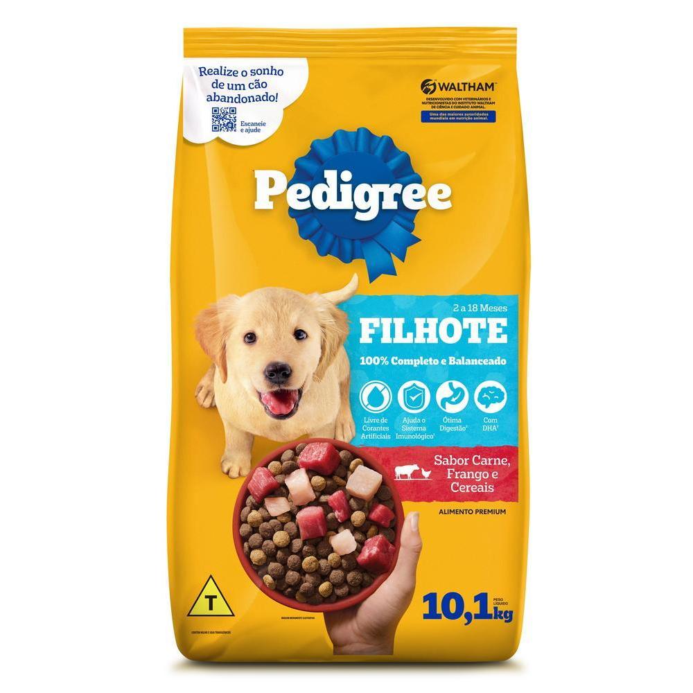 Ração Pedigree Carne Frango e Cereais Cães Filhotes 10,1 kg