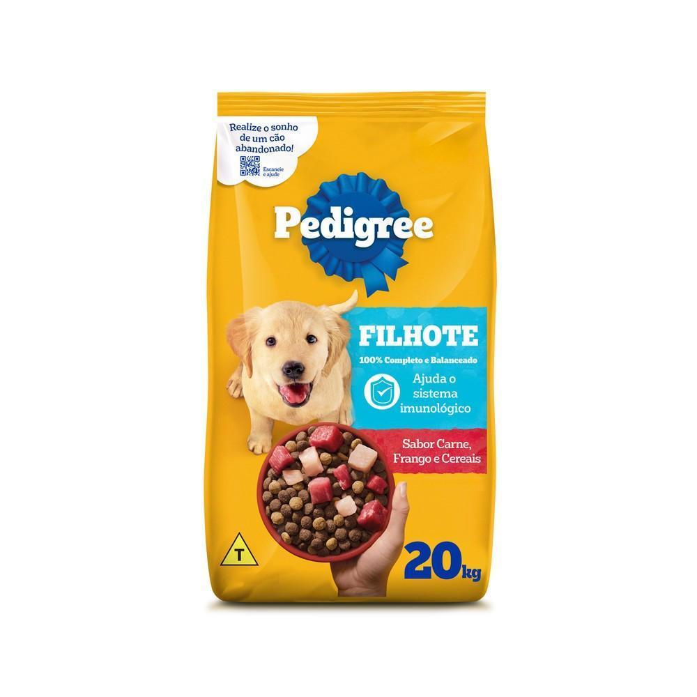 Ração Pedigree Para Cães Filhotes Raças Médias e Grandes 20 kg