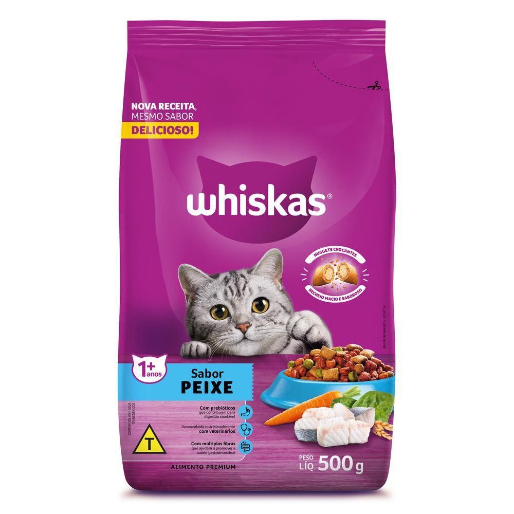Ração Whiskas Peixe Gatos Adultos 500 g