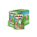 Kit Ração Úmida Kitekat Sachê Peixe ao Molho para Gatos Adultos 24 Unidades