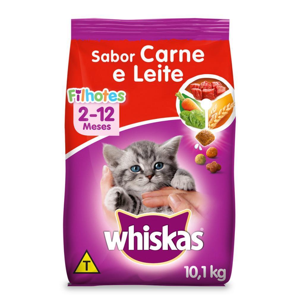 Ração Whiskas Carne e Leite Gatos Filhotes 500 g