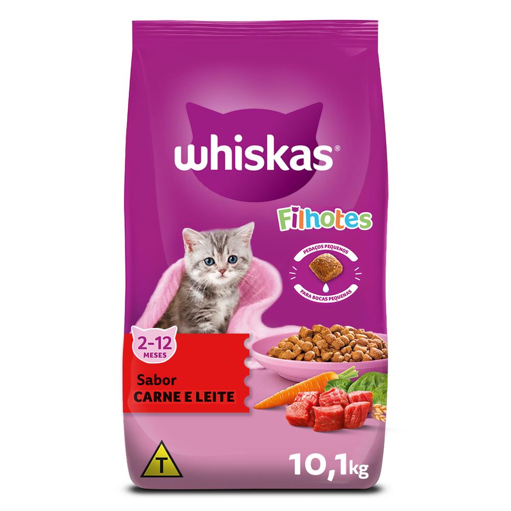 Ração Whiskas Carne e Leite Gatos Filhotes 10,1 kg