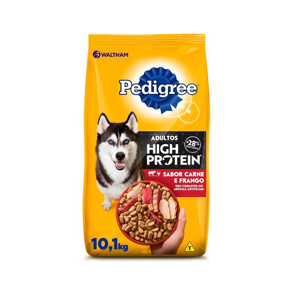 Ração Pedigree High Protein Cães Adultos Carne e Frango 10,1kg