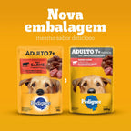 Ração Úmida Pedigree Sachê Carne ao Molho para Cães Adultos Sênior 7+ Anos 100 g