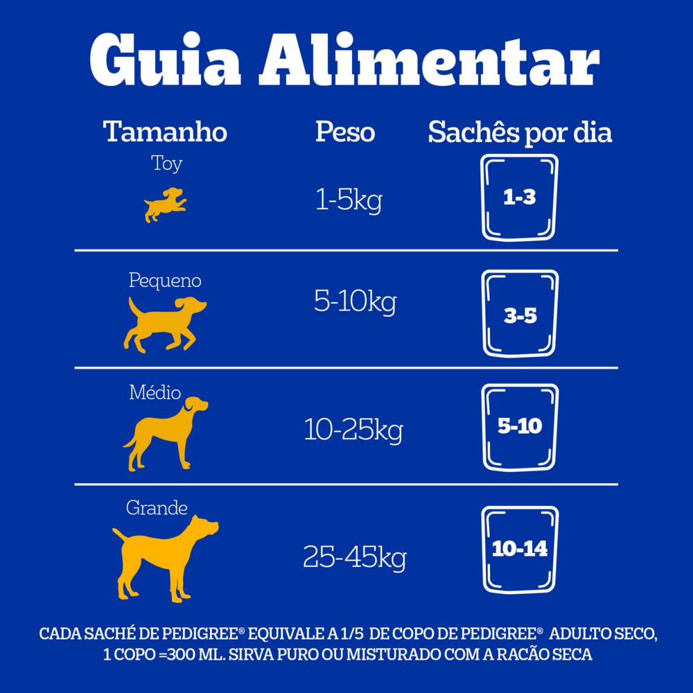 Ração Úmida Pedigree Sachê Carne ao Molho para Cães Adultos Sênior 7+ Anos 100 g
