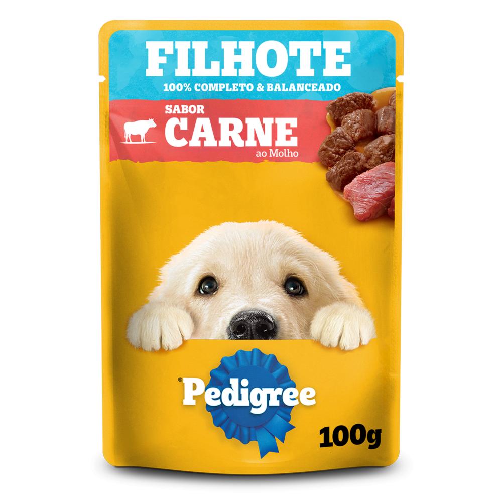 Ração Úmida Pedigree Sachê Carne ao Molho para Cães Filhotes 100 g
