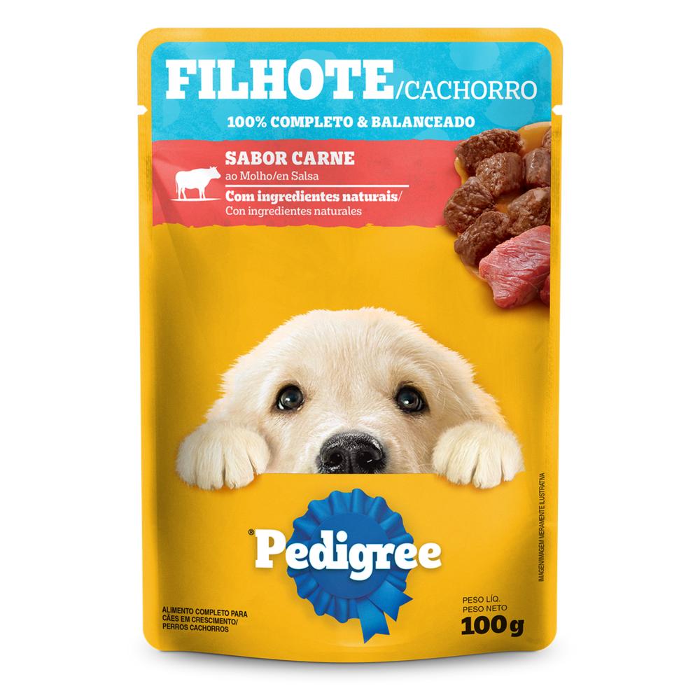 Ração Úmida Pedigree Sachê Carne ao Molho para Cães Filhotes 100 g