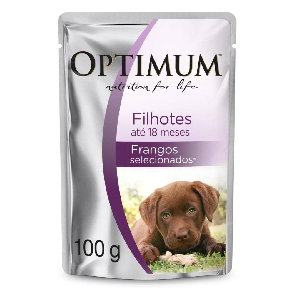 Ração Úmida Optimum Sachê para Cães Filhotes Frango 100 g 10un