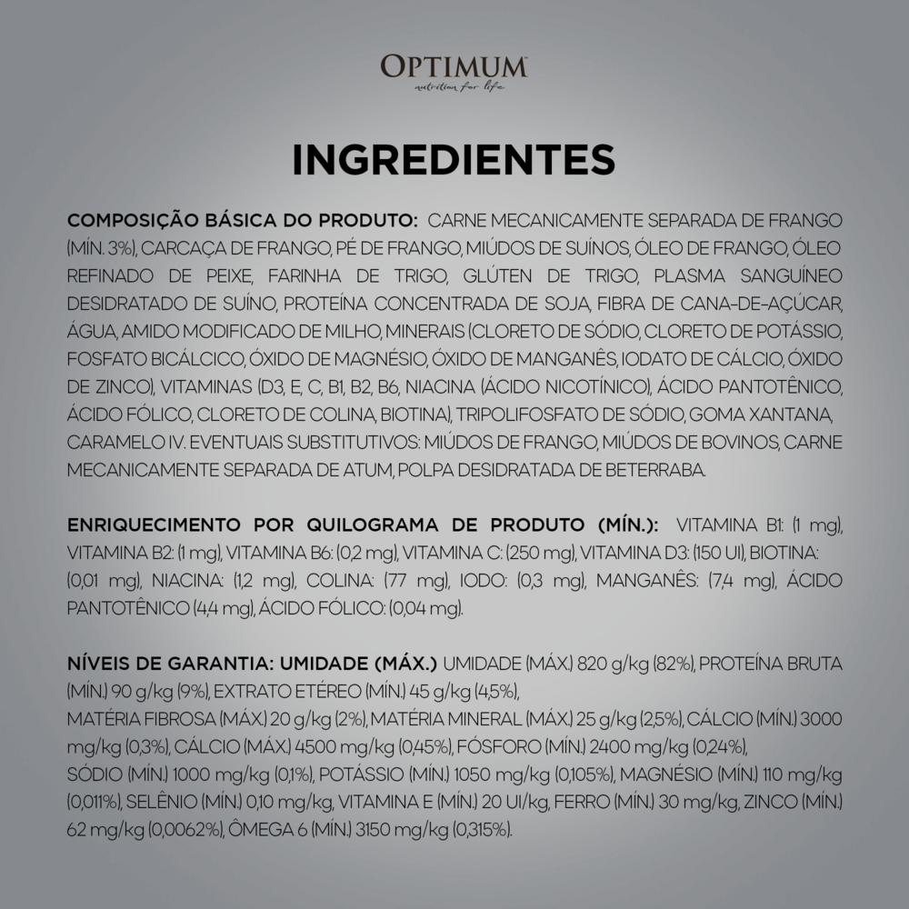 Ração Úmida Optimum Sachê para Cães Filhotes Frango 100 g