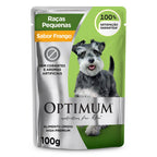 Ração Úmida Optimum Sachê para Cães Adultos Raças Pequenas e Minis Frango 100 g