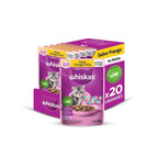 Kit Ração Úmida Whiskas Sachê Frango ao Molho para Gatos Filhotes 20 Unidades