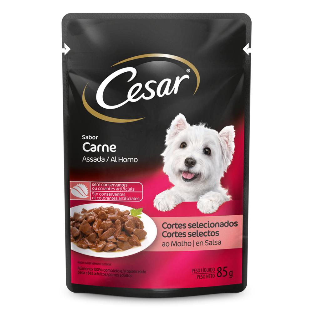 Ração Umida Cesar Carne Assada Adulto para Cães 85 g